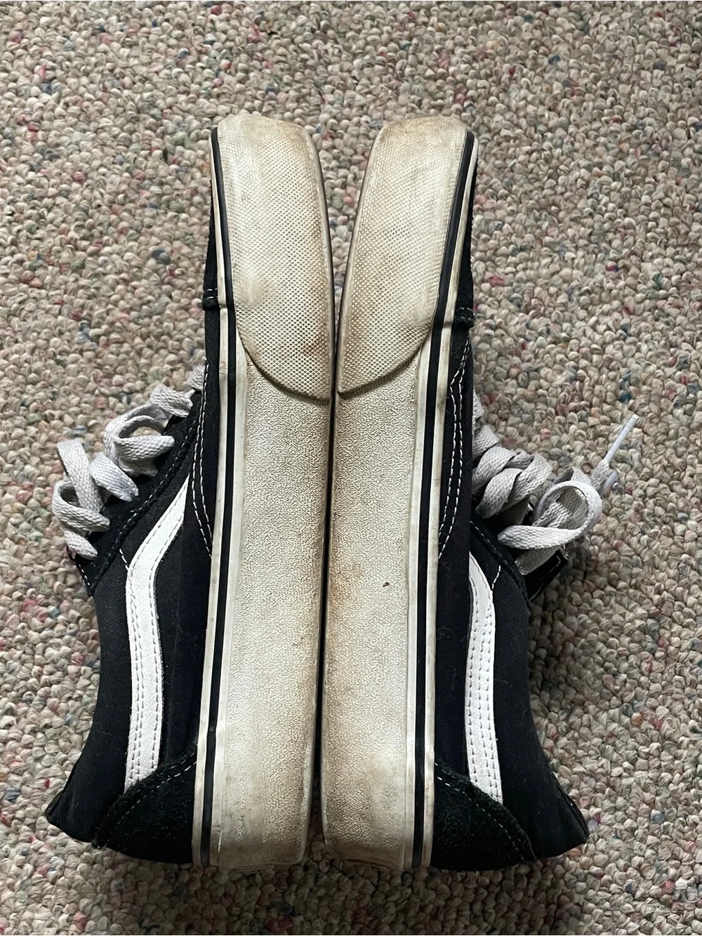 Vans Black and White Old Skool Low-Top Skate Sneakers - Picture 4 of 6